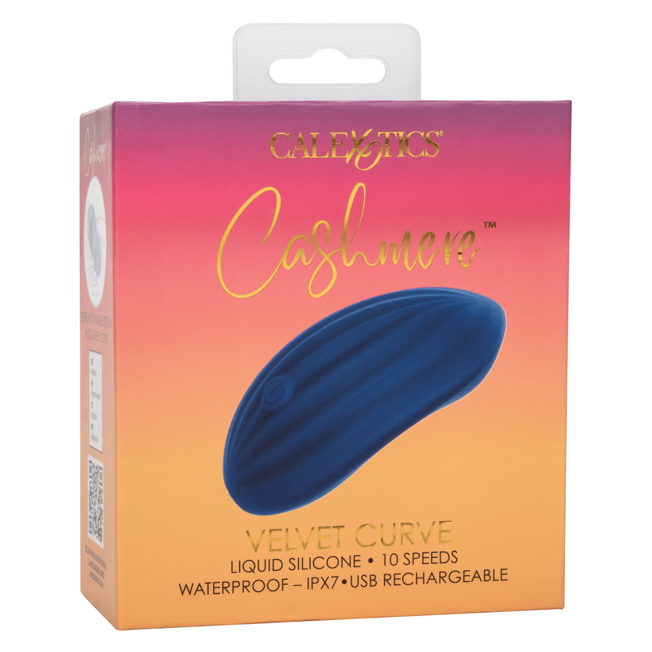 Ультрамягкий универсальный вибромассажер CASHMERE VELVET CURVE из жидкого силикона