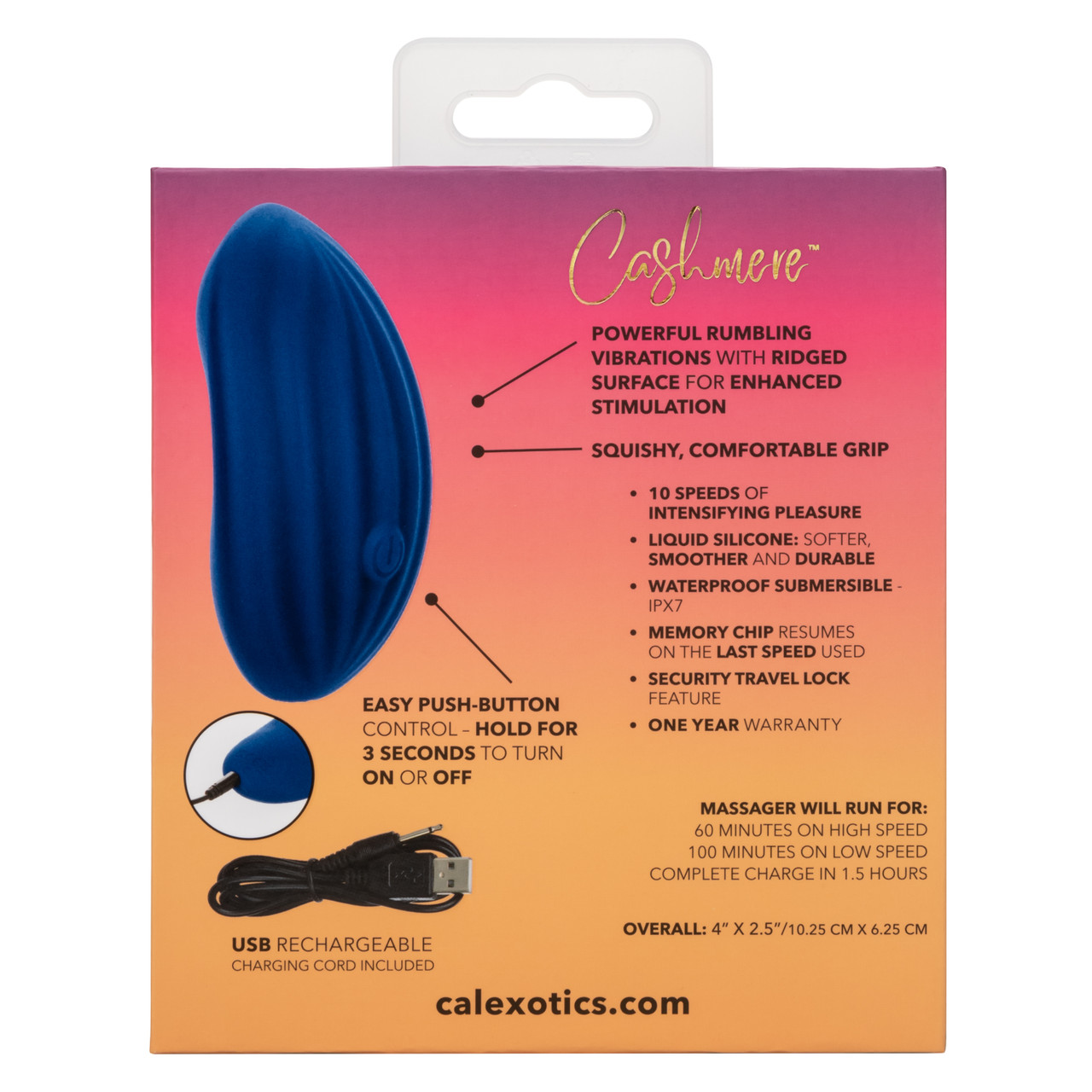 Ультрамягкий универсальный вибромассажер CASHMERE VELVET CURVE из жидкого силикона