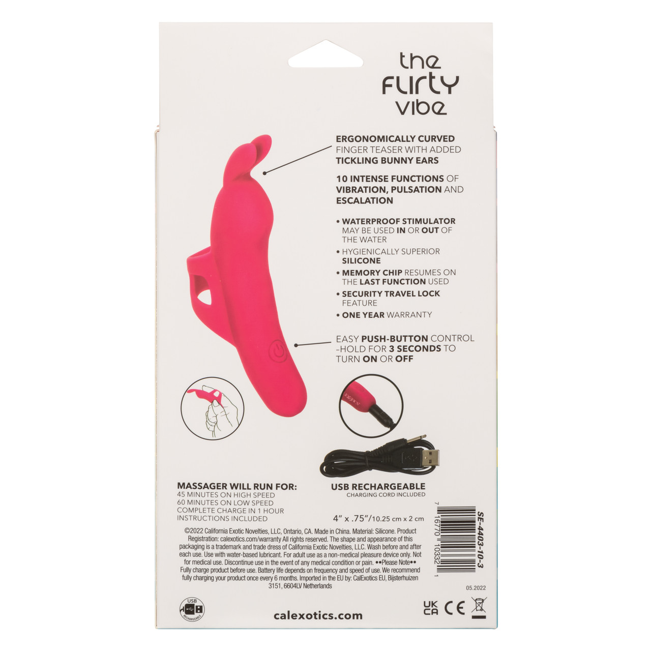 Мини вибромассажер на палец NEON VIBES THE FLIRTY VIBE