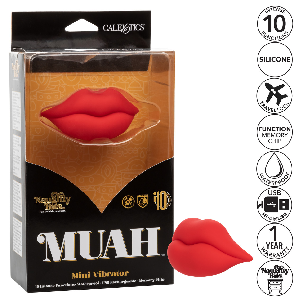 Вибромассажер в форме губ NAUGHTY BITS MUAH