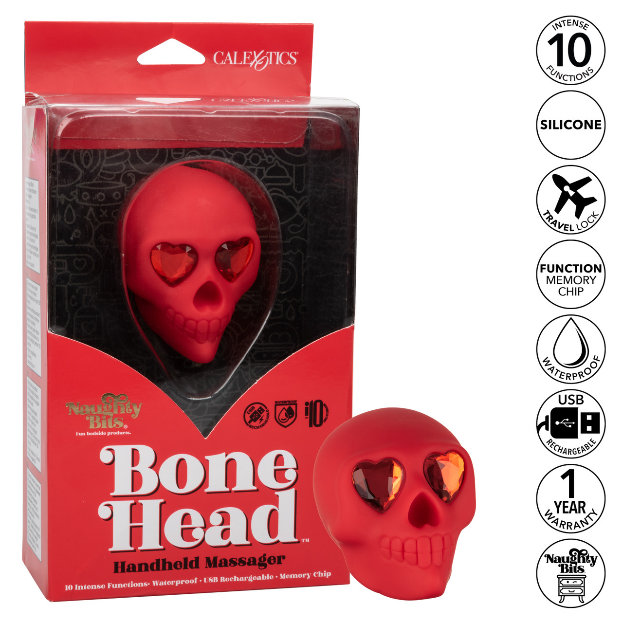Вибромассажер в форме черепа NAUGHTY BITS BONE HEAD