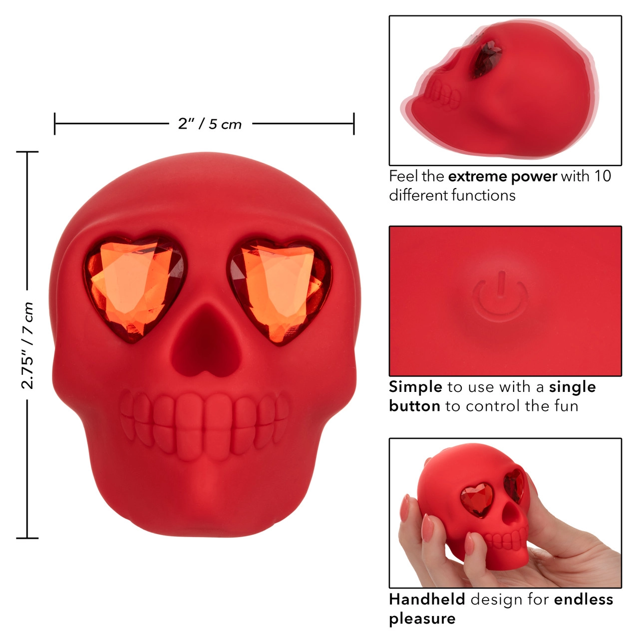 Вибромассажер в форме черепа NAUGHTY BITS BONE HEAD