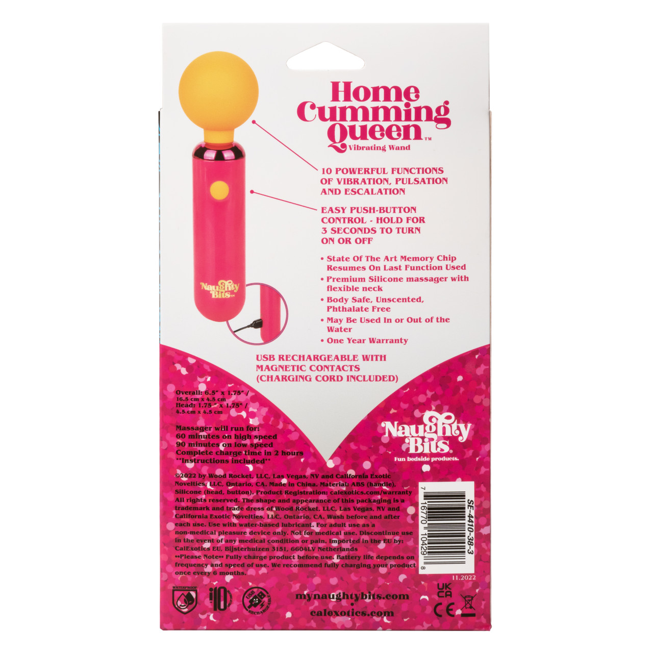 Универсальный мини-вибромассажер Naughty Bits Home Cumming Queen