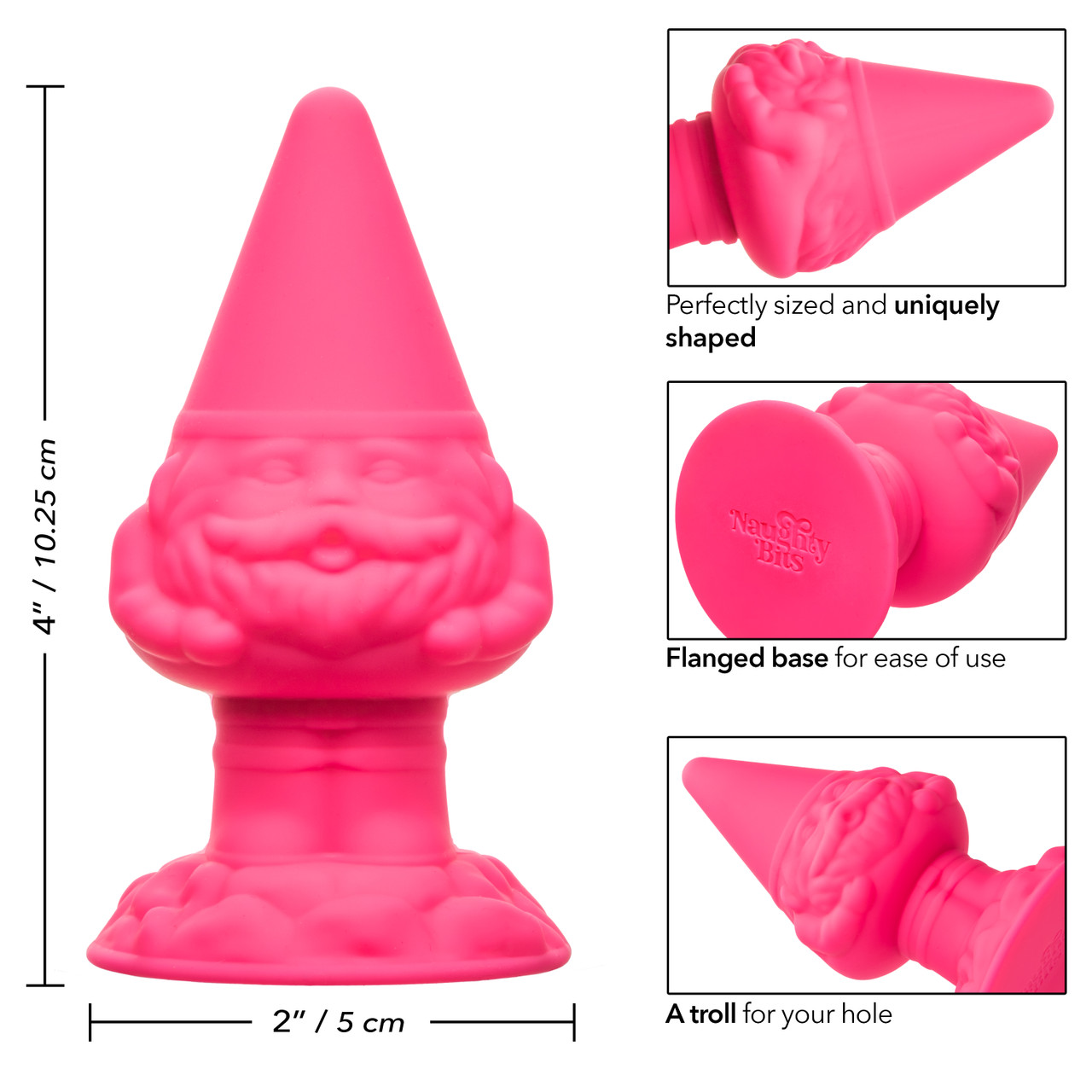 Конусовидная анальная пробка Naughty Bits Anal Gnome