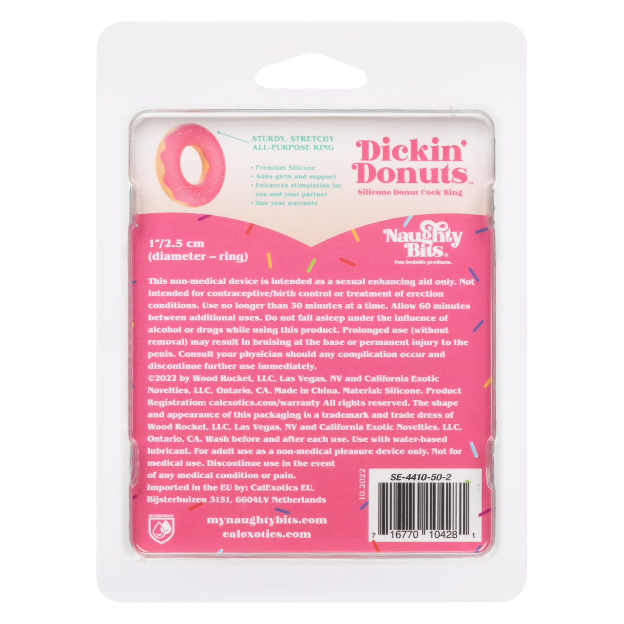 Эрекционное кольцо-бампер в форме пончика Naughty Bits Dickin’ Donuts Silicone Donut Cock Ring