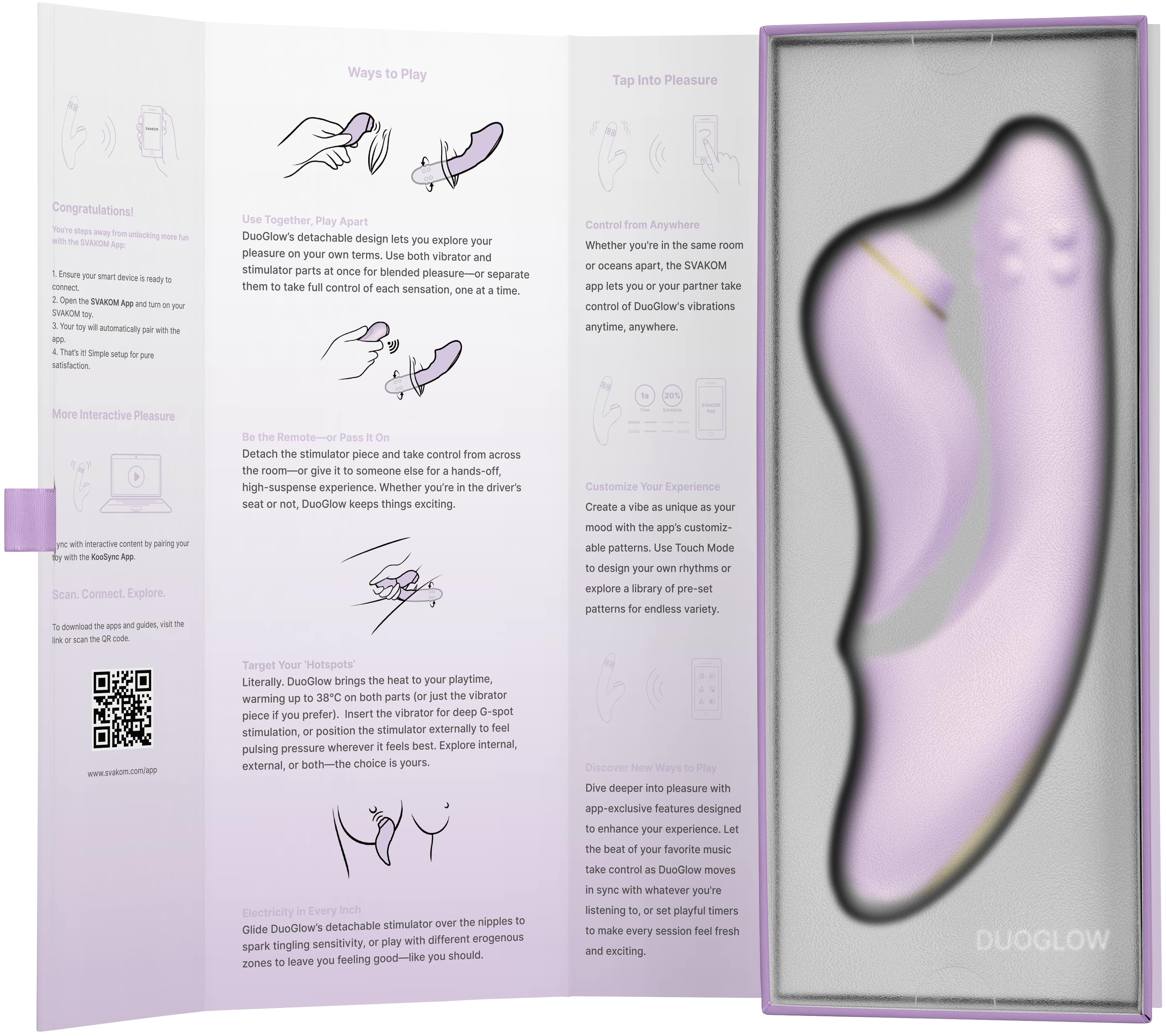 Интерактивный вибромассажёр 2в1 DuoGlow