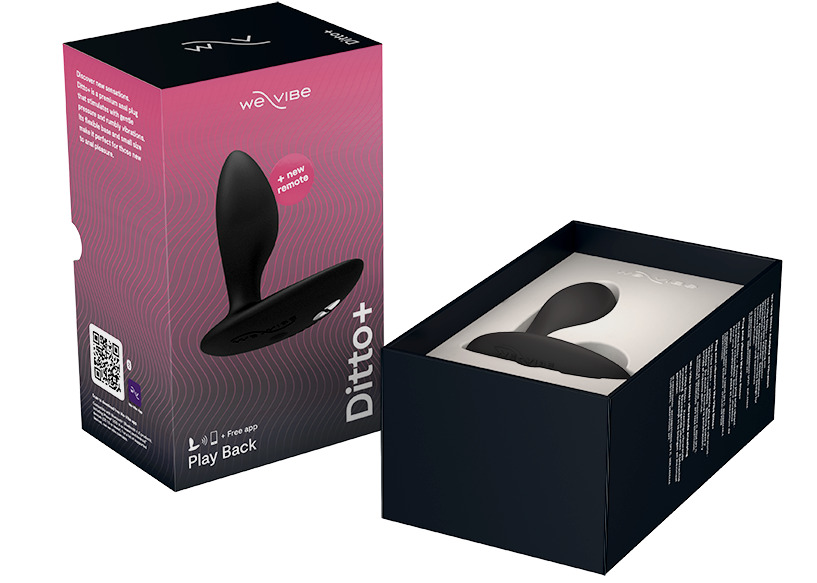 Анальная пробка для ношения  We-Vibe Ditto+ Satin Black