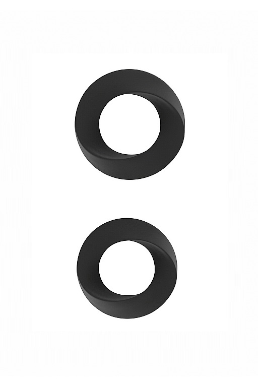 Набор из двух колец NO.24 - Mobius Cockring Set - Black