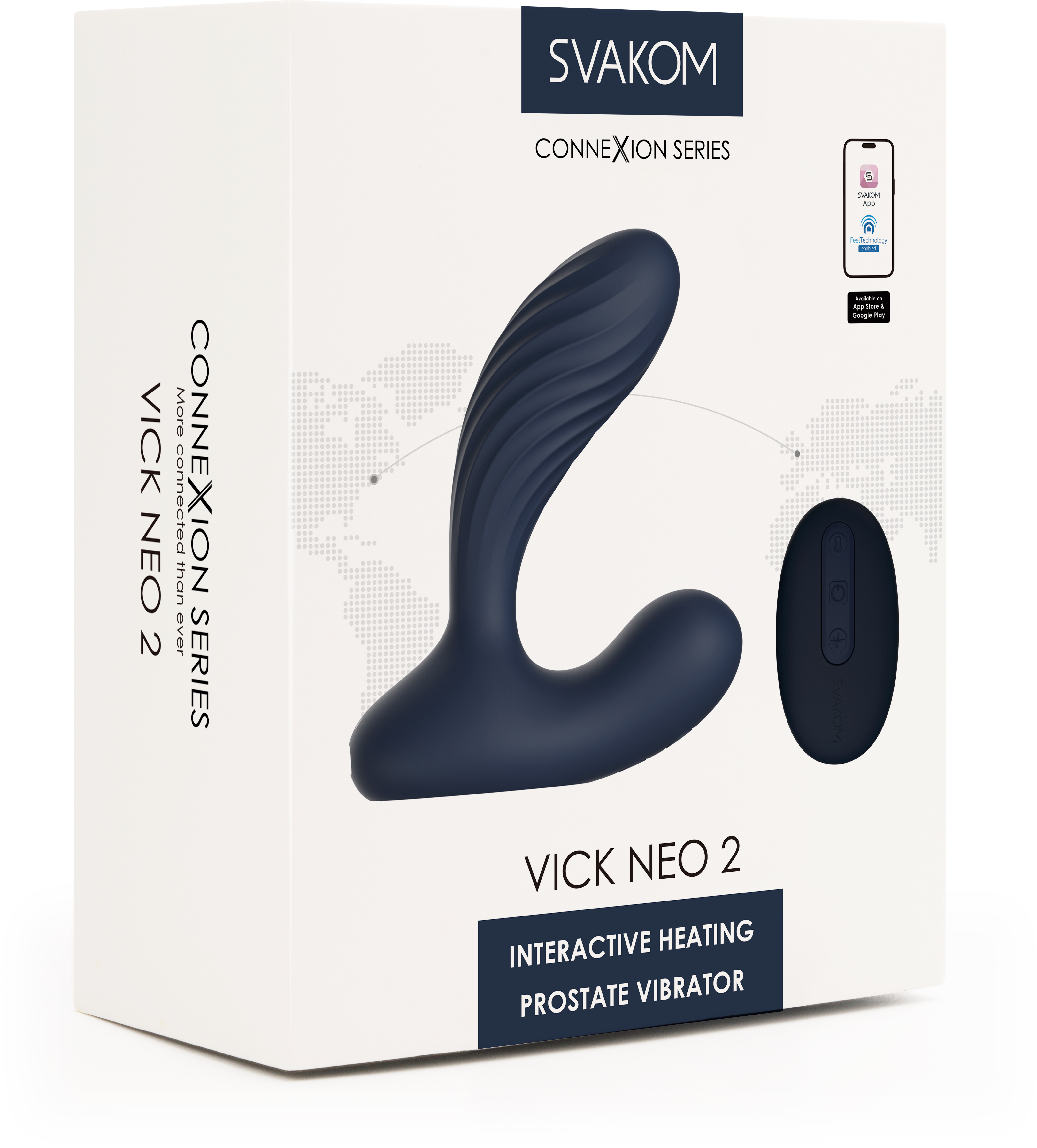 Интерактивный вибромассажер простаты и промежности SVAKOM VICK NEO 2 c функцией нагрева и пультом
