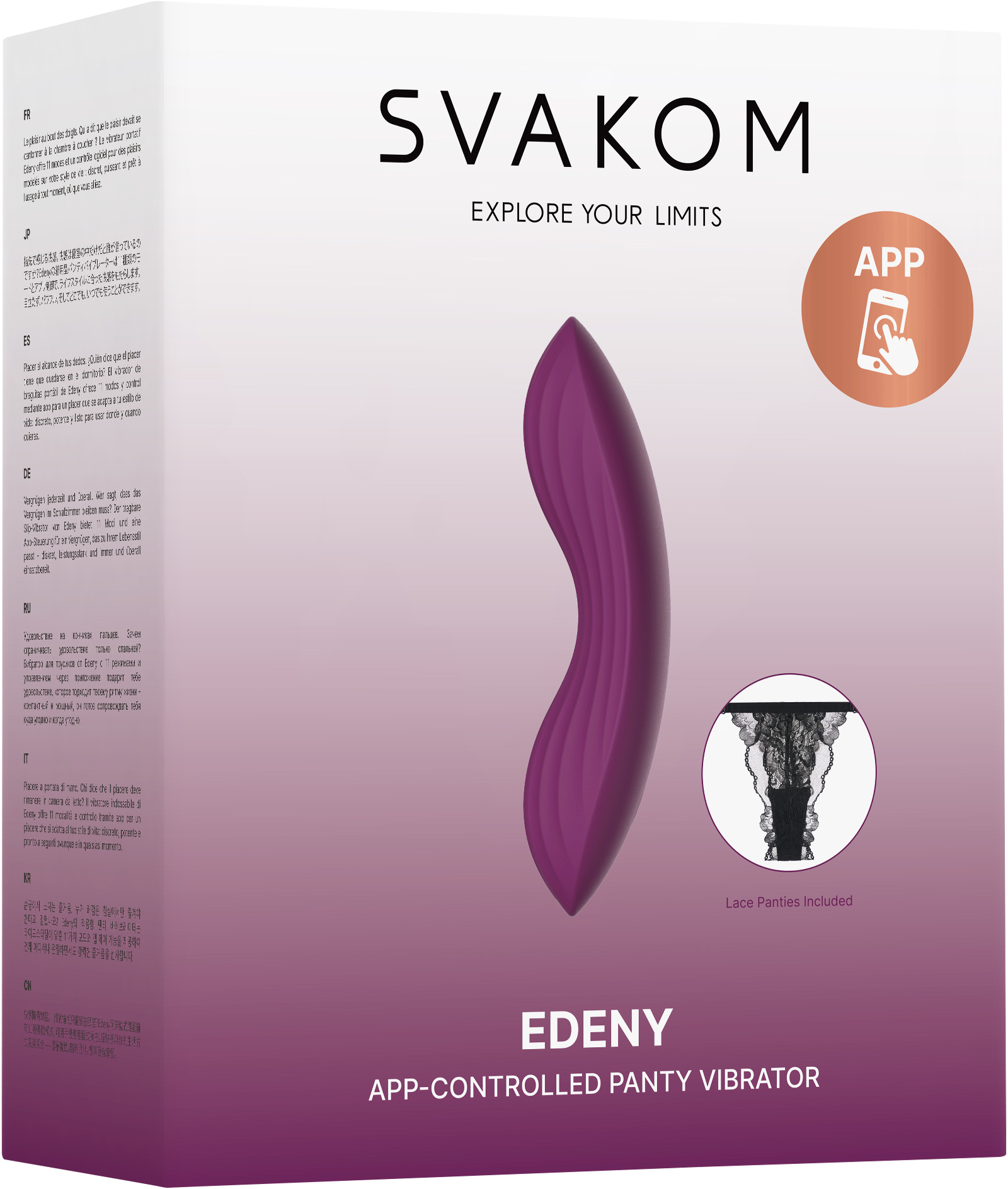Вибромассажёр SVAKOM Edeny с трусиками в комплекте, фиолетовый