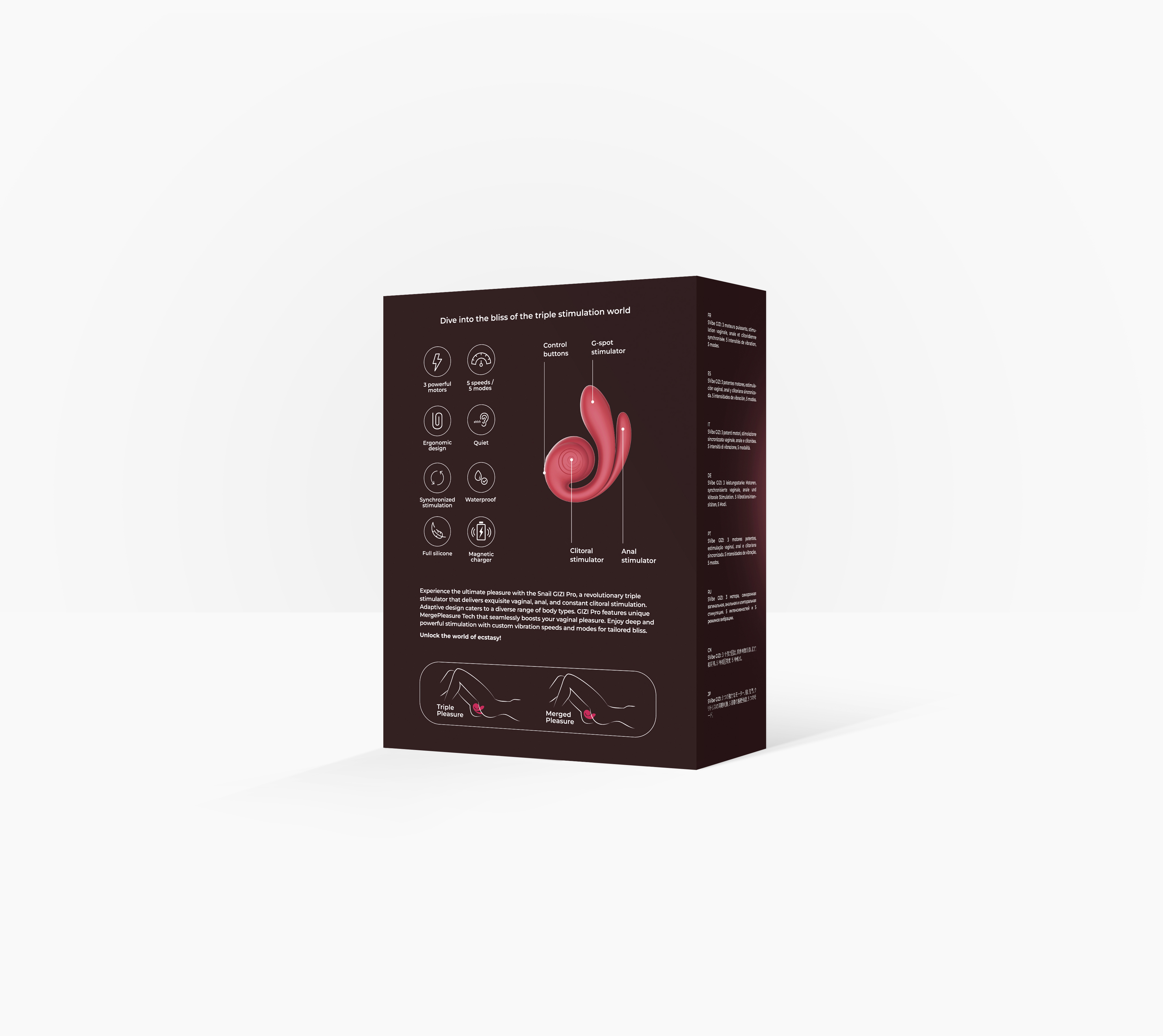 Инновационный SVibe GIZI Pro вибратор, бордовый