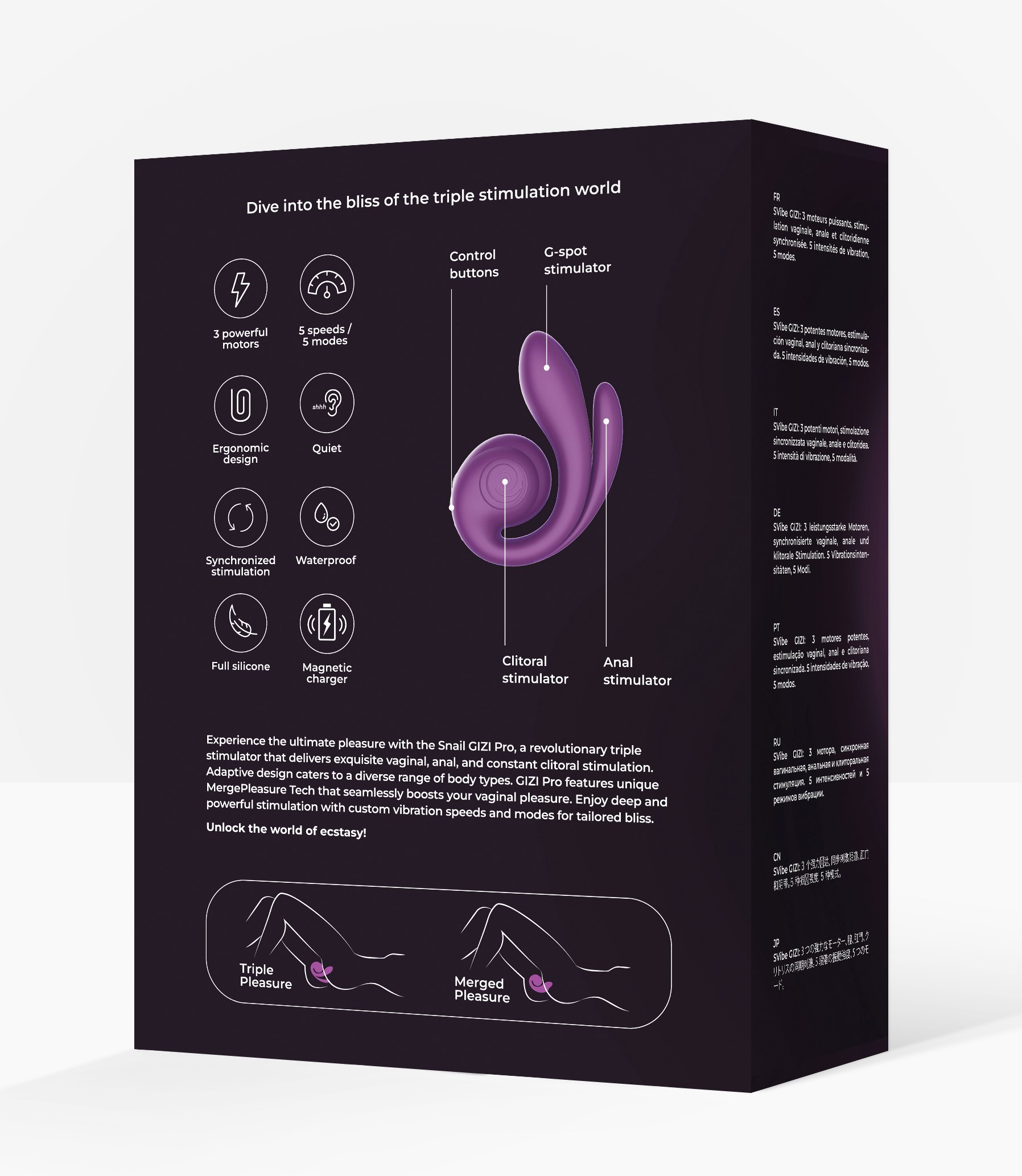 Инновационный SVibe GIZI Pro вибратор, фиолетовый