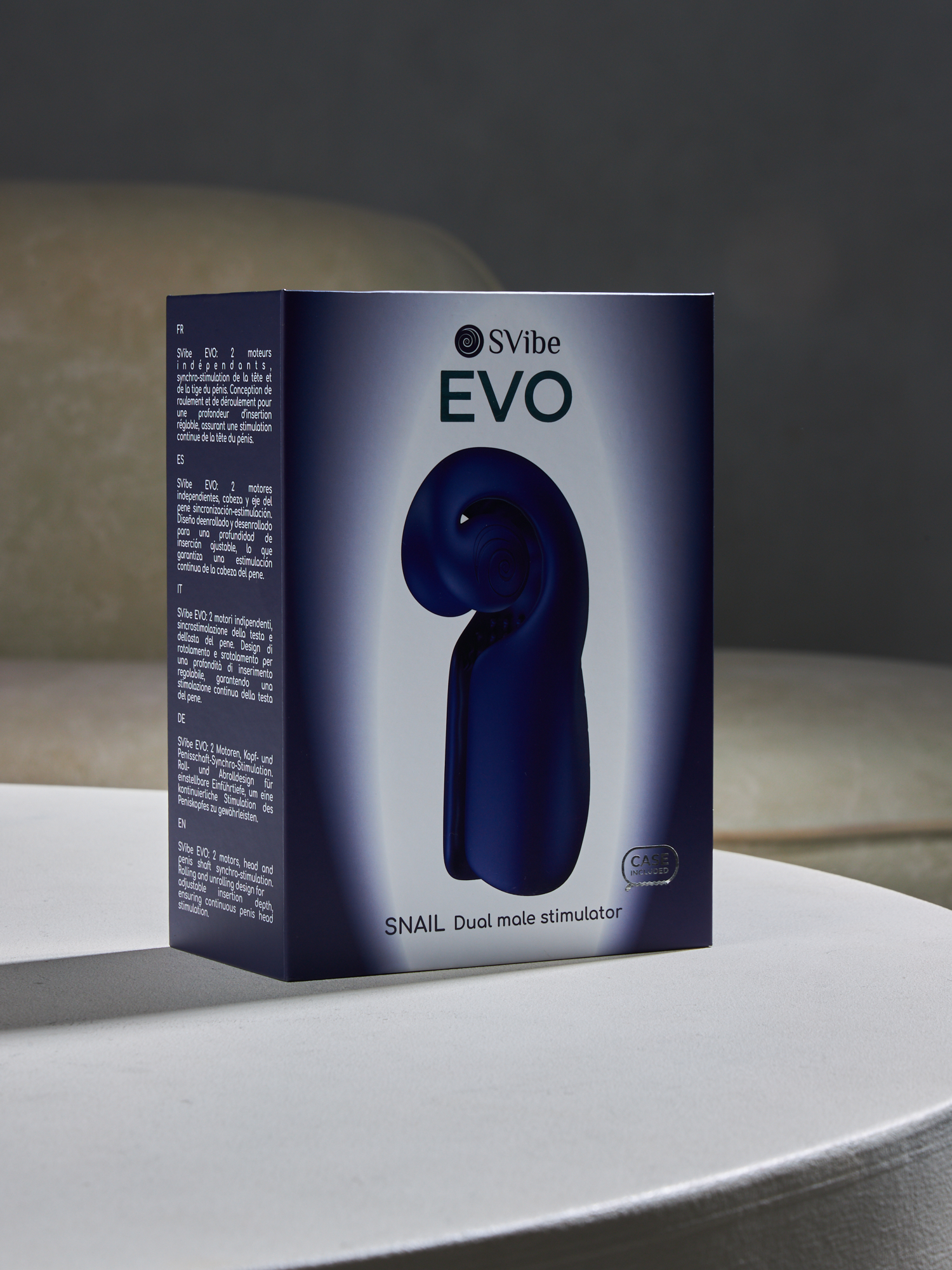 Инновационный SVibe EVO мастурбатор, синий