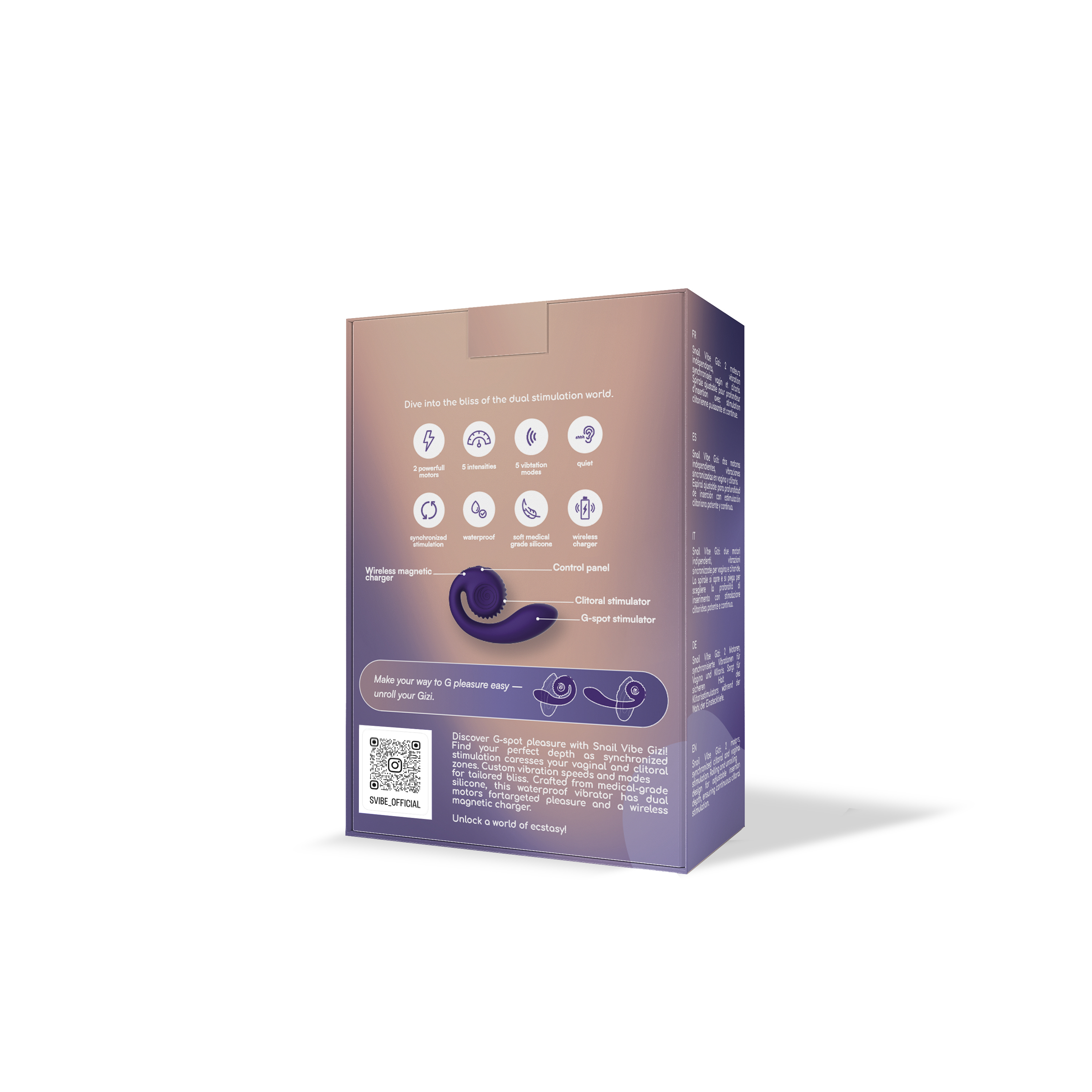 Инновационный SVibe Gizi вибратор, фиолетовый