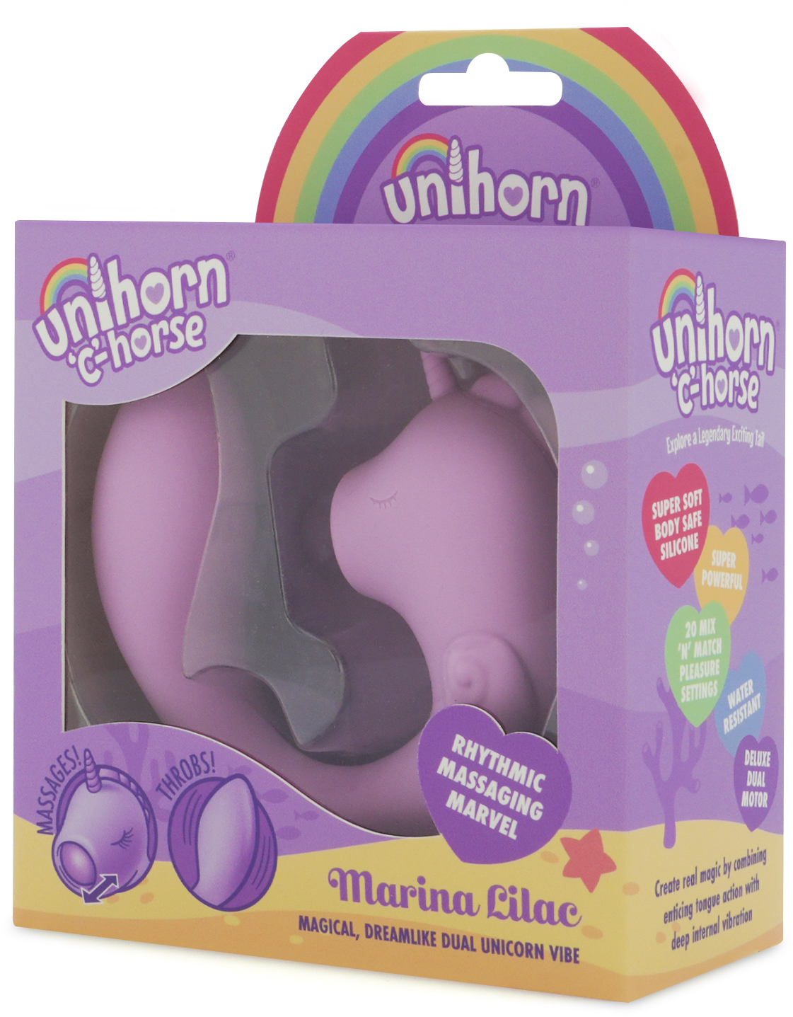 Вибромассажер Unihorn - C Horse - Marina Lilac с функцией пульсации, фиолетовый